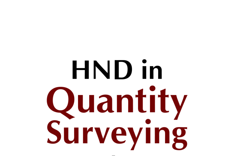 HND in Quantity Surveying – Batch 5